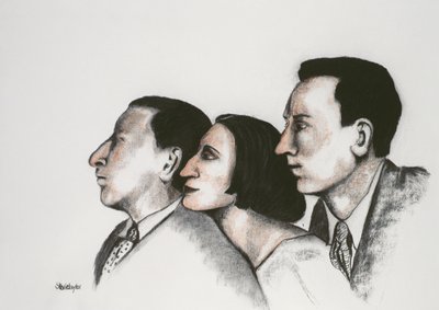 The Sitwells ، 2000 (ألوان باستيل وفحم على ورق) بواسطة ستيفي تايلور